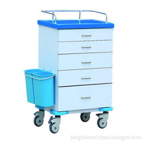 Emergency trolley, artificial marble table board, CE certified